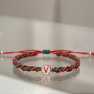 Initial Charm Bracelet - Adjustable & Handmade